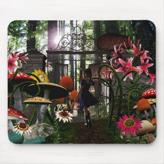 Alice in wonderland mousepad muismat (Voorkant)