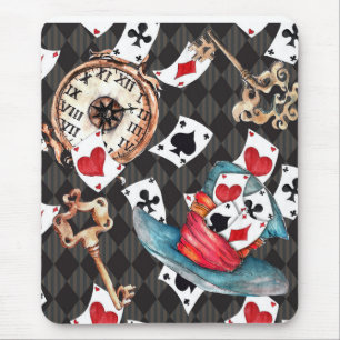 Alice in Wonderland Muismat met Klok, Sleutelkaart