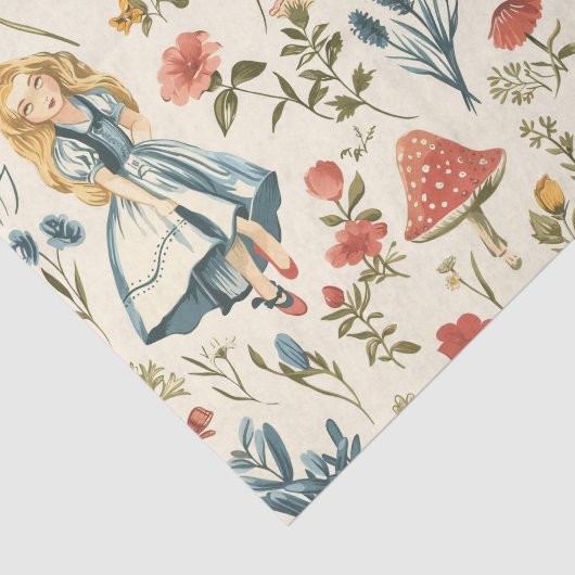  Alice in Wonderland Mushroom Decoupage Tissuepapier (Detail)