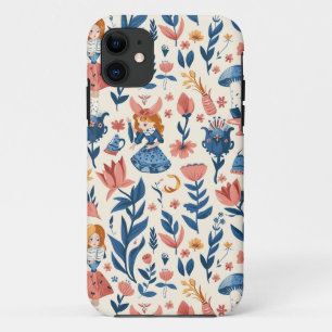  Alice in Wonderland Naadloze Patroon Case-Mate iPhone Case