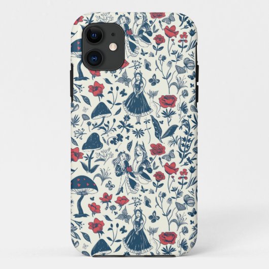  Alice in Wonderland Naadloze Patroon Case-Mate iPhone Case (Achterkant)