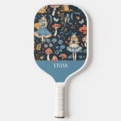  Alice in Wonderland Naadloze Patroon Pickleball Paddle (Achterkant)