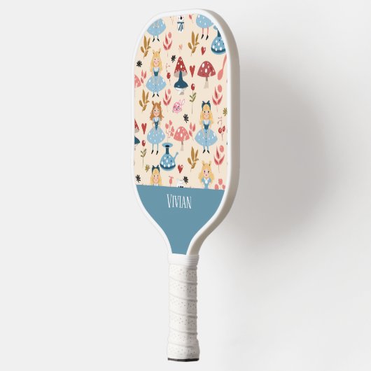 Alice in Wonderland Naadloze Patroon Pickleball Paddle (Links)