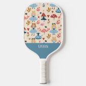 Alice in Wonderland Naadloze Patroon Pickleball Paddle (Voorkant)