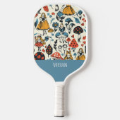  Alice in Wonderland Naadloze Patroon Pickleball Paddle (Achterkant)