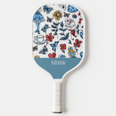  Alice in Wonderland Naadloze Patroon Pickleball Paddle (Achterkant)