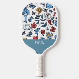 Alice in Wonderland Naadloze Patroon Pickleball Paddle