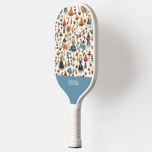 Alice in Wonderland Naadloze Patroon Pickleball Paddle (Links)