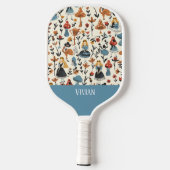  Alice in Wonderland Naadloze Patroon Pickleball Paddle (Achterkant)