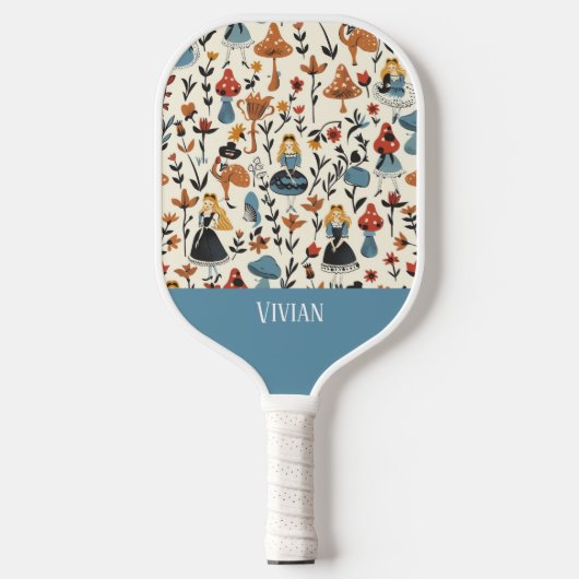  Alice in Wonderland Naadloze Patroon Pickleball Paddle (Voorkant)