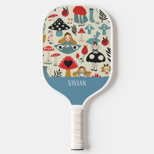 Alice in Wonderland Naadloze Patroon Pickleball Paddle (Voorkant)