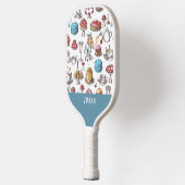 Alice in Wonderland Naadloze Patroon Pickleball Paddle (Links)