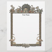 Alice in Wonderland Naam Letterhead Custom Briefhoofd (Voorkant)