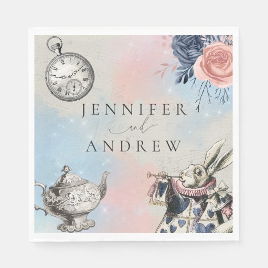 Alice in Wonderland Napkins Servet (Voorkant)