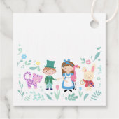 Alice in Wonderland "Neem me mee"-labels Bedankjes Labels (Achterkant)