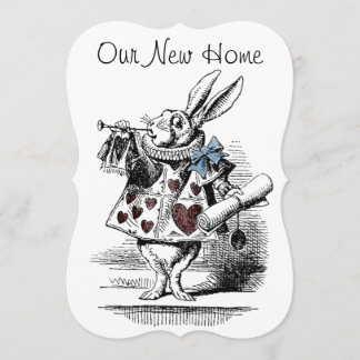 Alice in Wonderland New Home Announcement Card Aankondiging