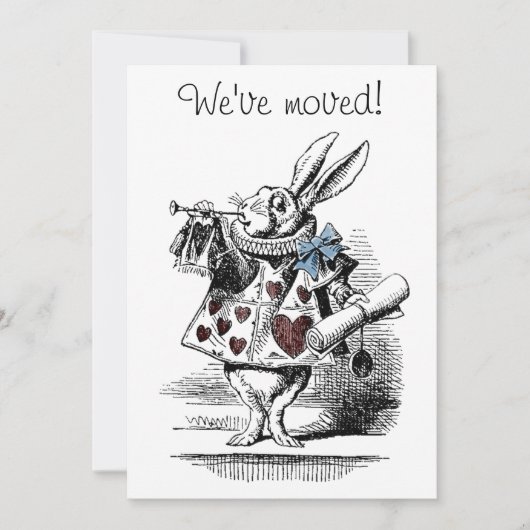 Alice in Wonderland New Home Announcement Card Kaart (Voorkant)