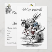 Alice in Wonderland New Home Announcement Card Kaart (Voorkant / Achterkant)