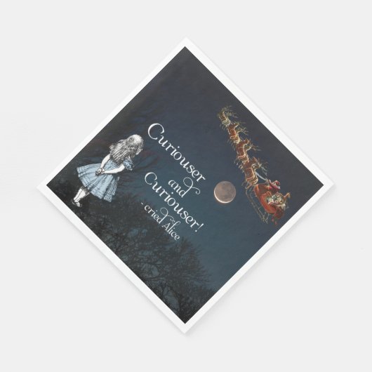 Alice in Wonderland Nieuwsgierige kerstservetten Servetten (Hoek)