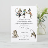 Alice in Wonderland nodigt uit voor de avondeten Kaart (Staand voorkant)