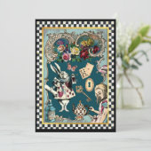 Alice in Wonderland Note Kaart (Staand voorkant)