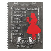 Alice-in-Wonderland notebook "Ik weet wie ik was" Notitieboek (Voorkant)