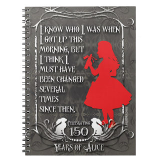 Alice-in-Wonderland notebook "Ik weet wie ik was" Notitieboek
