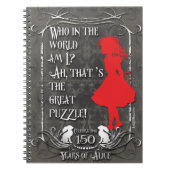 Alice-in-Wonderland notebook "Who Am I?" Notitieboek (Voorkant)