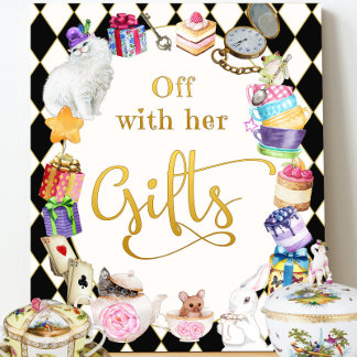 Alice in Wonderland Off met haar geschenken Poster