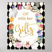Alice in Wonderland Off met haar geschenken Poster (Voorkant)