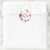 Alice in Wonderland Onederland Baby shower Ronde Sticker (Tas)