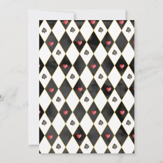 Alice in Wonderland - Onederland First Birthday I Kaart (Achterkant)