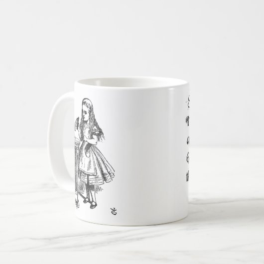 Alice in Wonderland Onmogelijke dingen mok (Voorkant links)