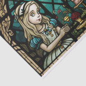 Alice in Wonderland, ontkleurd glas Tissuepapier (Detail)