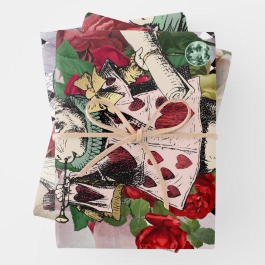 Alice in Wonderland ontkoppeling Inpakpapier Vel (In situ)