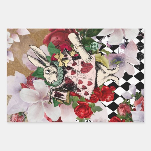 Alice in Wonderland ontkoppeling Inpakpapier Vel (Voorkant)