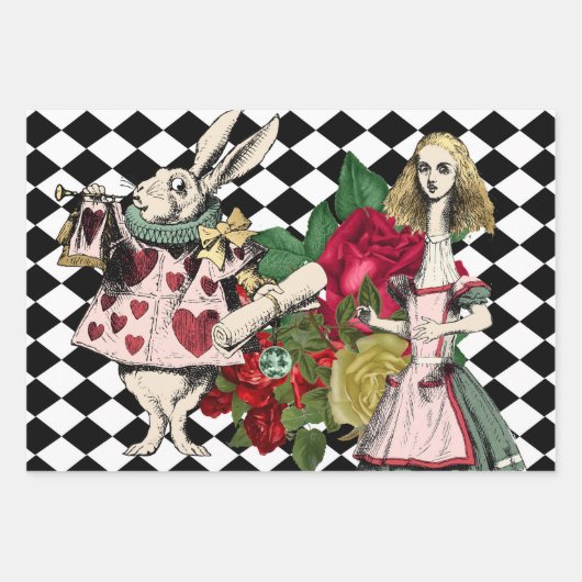  Alice in Wonderland ontkoppeling Inpakpapier Vel (Voorkant 2)