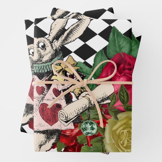 Alice in Wonderland ontkoppeling Inpakpapier Vel (In situ)