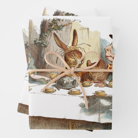 Alice in Wonderland ontkoppeling Inpakpapier Vel (In situ)