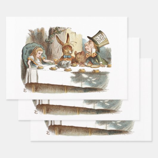 Alice in Wonderland ontkoppeling Inpakpapier Vel (Set)