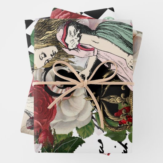 Alice in Wonderland ontkoppeling Inpakpapier Vel (In situ)