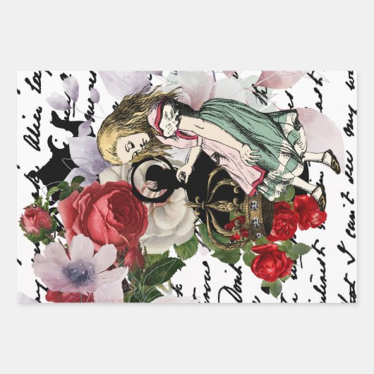 Alice in Wonderland ontkoppeling Inpakpapier Vel (Voorkant)