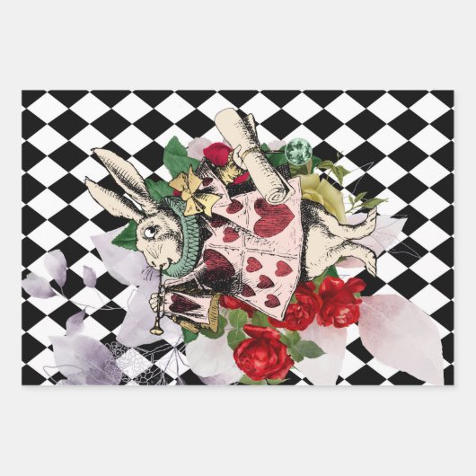  Alice in Wonderland ontkoppeling Inpakpapier Vel (Voorkant 2)