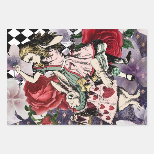  Alice in Wonderland ontkoppeling Inpakpapier Vel (Voorkant 2)