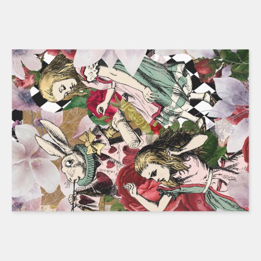  Alice in Wonderland ontkoppeling Inpakpapier Vel (Voorkant)