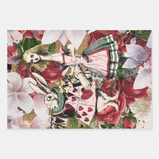 Alice in Wonderland ontkoppeling Inpakpapier Vel (Voorkant 3)