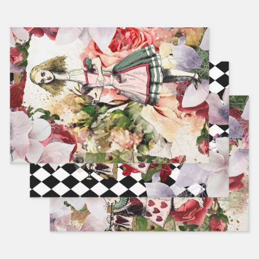 Alice in Wonderland ontkoppeling Inpakpapier Vel (Set)