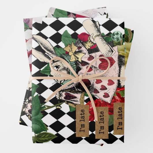 Alice in Wonderland ontkoppeling Inpakpapier Vel (In situ)