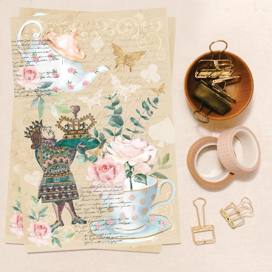 Alice in Wonderland Ontkoppeling Knave of Hearts Tissuepapier