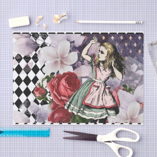 Alice in Wonderland ontkoppeling Tissuepapier (Craft)